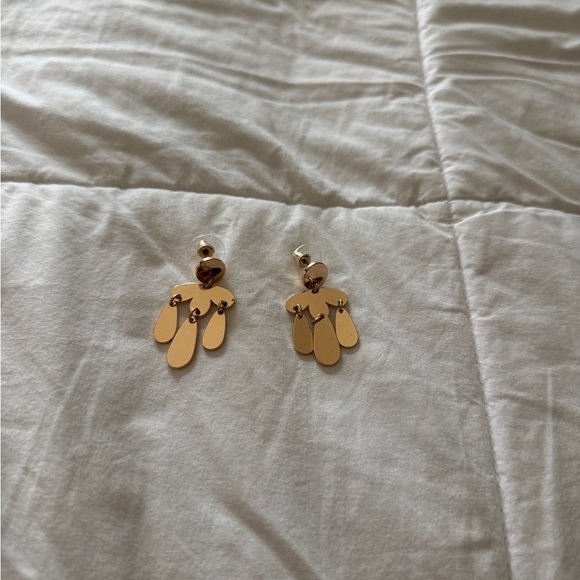 Gold Tone Dangle Earrings Chandelier Style | Lauren Conrad Style - Picture 2 of 7